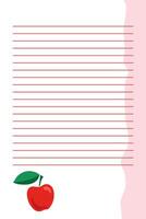 Cute scrapbook templates for planner, notepad, online diary notes, to do, to buy and other vector