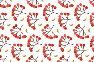 Red Berries Seamless Pattern minimalist style. vector