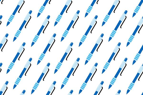 Pen icon seamless pattern background. Highlighter illustration. Pen symbol pattern.