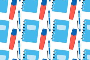 stationery elements seamless pattern design vector