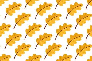 Autumn Oak Leaf Pattern autumnal design. vector
