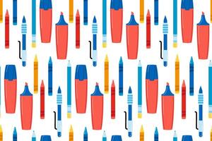 stationery elements seamless pattern design vector