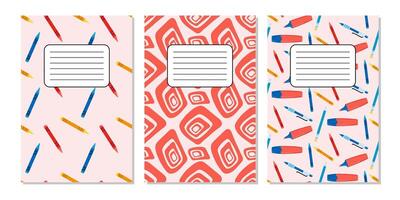 Cute scrapbook templates for planner, notepad, online diary notes, to do, to buy and other vector