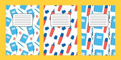 Cute scrapbook templates for planner, notepad, online diary notes, to do, to buy and other vector