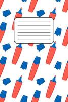 Cute scrapbook templates for planner, notepad, online diary notes, to do, to buy and other vector
