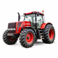 a red tractor on transparent background png