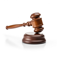wooden gavel on transparent background png