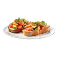 two slices of bread with vegetables on top png
