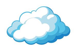 Cut out fluffy clouds floating illustration vector