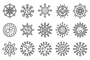 Pathogen cells concept related icons set isolated on white background flat illustration vector