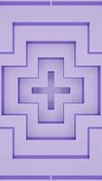 Moving geometric 3d pattern in center. Design. Repeating 3D pattern in center with a geometric shape. Labyrinthine repeating pattern in shape of plus sign video