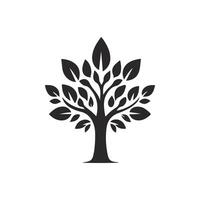 Silhouette tree design template. tree branch love illustration design vector