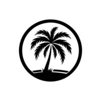 Palm Tree Silhouette, Silhouette Palm Tree, Palm tree illustration vector