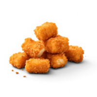 a pile of fried chicken nuggets on a transparent background png