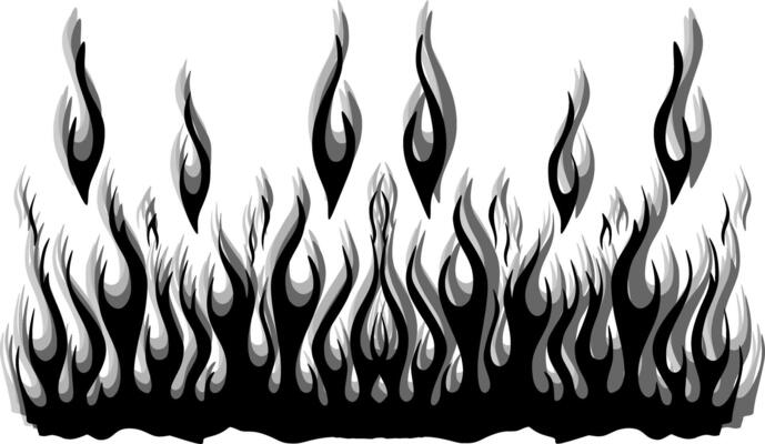 An illustration of black fire