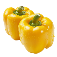 Yellow Bell Pepper, fruit realistic Illustration. Realistic Transparent file. Mockup template for artwork graphic design png