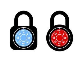 Combination locks. Combo Lock icons vector