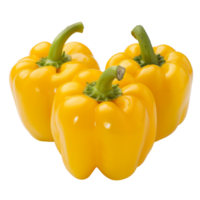 Yellow Bell Pepper, fruit realistic Illustration. Realistic Transparent file. Mockup template for artwork graphic design png