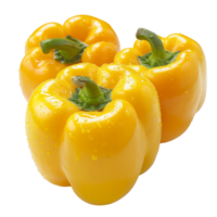 Yellow Bell Pepper, fruit realistic Illustration. Realistic Transparent file. Mockup template for artwork graphic design png