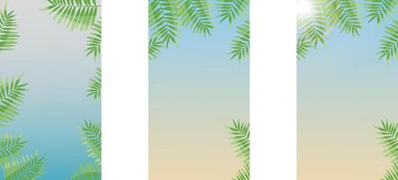 A set of summer abstract backgrounds. illustration vector