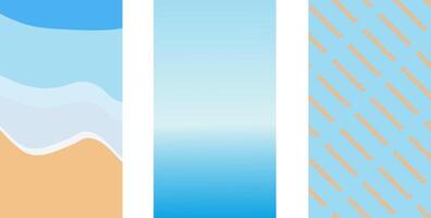 set of summer templates. Abstract summer backgrounds for social networks. . vector