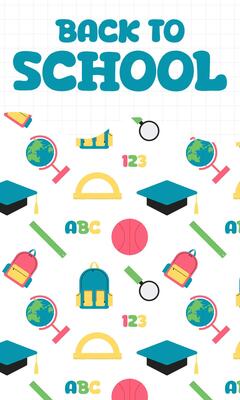 Back to school banner. flat illustration isolated on white background.