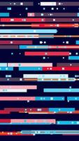 Horizontal, parallel graphic lines moving from side to side on a dark blue background. Motion. Randomly sliding segments. video