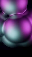 Abstract bubbles stuck together isolated on a black background. Design. Pulsating figure od same siza balls. video