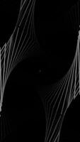 Black background. Design. The white lines of you abstraction move in different patterns . video