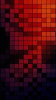 Colorful distortion and flickering in pixels. Motion. Pixel background flickers with colorful distortions and disappears. Background with distortions becomes normal video