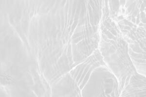 Bluewater waves on the surface ripples blurred. Defocus blurred transparent blue colored clear calm water surface texture with splash and bubbles. Water waves with shining pattern texture background. photo