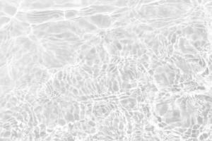 Blue water with ripples on the surface. Defocus blurred transparent blue colored clear calm water surface texture with splashes and bubbles. Water waves with shining pattern texture background. photo