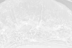 Blue water with ripples on the surface. Defocus blurred transparent blue colored clear calm water surface texture with splashes and bubbles. Water waves with shining pattern texture background. photo