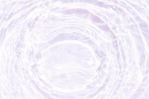 Blue water with ripples on the surface. Defocus blurred transparent blue colored clear calm water surface texture with splashes and bubbles. Water waves with shining pattern texture background. photo
