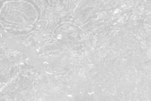 Bluewater waves on the surface ripples blurred. Defocus blurred transparent blue colored clear calm water surface texture with splash and bubbles. Water waves with shining pattern texture background. photo