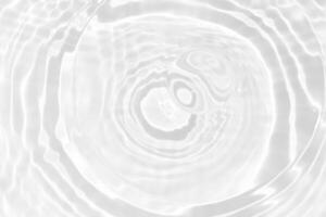 Bluewater waves on the surface ripples blurred. Defocus blurred transparent blue colored clear calm water surface texture with splash and bubbles. Water waves with shining pattern texture background. photo
