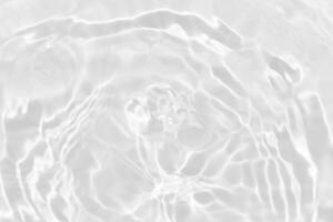 Blue water with ripples on the surface. Defocus blurred transparent blue colored clear calm water surface texture with splashes and bubbles. Water waves with shining pattern texture background. photo
