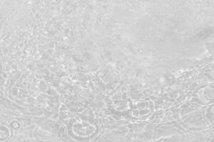 Blue water with ripples on the surface. Defocus blurred transparent blue colored clear calm water surface texture with splashes and bubbles. Water waves with shining pattern texture background. photo
