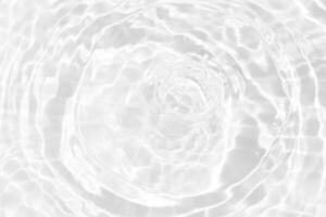 Bluewater waves on the surface ripples blurred. Defocus blurred transparent blue colored clear calm water surface texture with splash and bubbles. Water waves with shining pattern texture background. photo