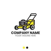 Lawn mower logo design for lawn care service vector