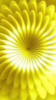 Animation of moving flower pattern with golden color. Motion. Golden floral pattern decreasing and increasing. Beautiful round pattern like aster flower video