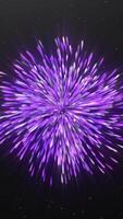 Colorful explosion of spiral stream in space. Motion. Cosmic explosion of dense particles in stream. Spiral of colorful energy flows in outer space video