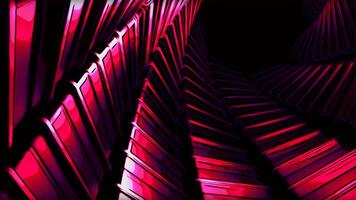 Flight in abstract sci-fi tunnel, futuristic high tech background. Motion. Rotating dark metal tunnel. video