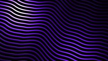 Lines bend in waves with psychedelic effect. Design. Thin lines bend in waves on black background. Beautiful metal lines move with psychedelic bend in space video