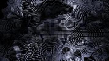 Virtual waves from points. Design. Technological virtual vibrations with wave points. Futuristic computer structure with waves and dots video