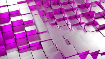 Pale pink and light gray squares. Design. The walls are made of squares that dance and are made in 3D format. video