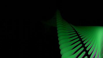 3d spiral changing color flow. Design. Modern stylish animation with 3D immersion in moving spiral. 3D colored dna-style spiral moves on black background video