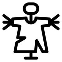 scarecrow line icon isolated on white background vector
