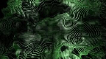 Virtual waves from points. Design. Technological virtual vibrations with wave points. Futuristic computer structure with waves and dots video