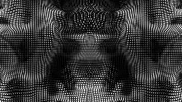 Moving wave structure with dots in musical style. Design. Metallic wave vibrations with dots. Musical vibrations with metal dots video